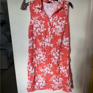 Tommy Bahama Coral and White Floral Dress
